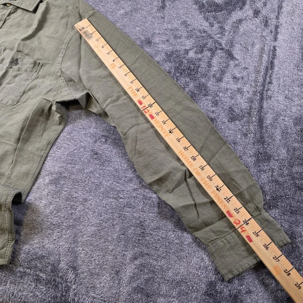 Polo Ralph Lauren Classic Linen Shirt‎ Mens XXL Beach Resort Vacation Boracay